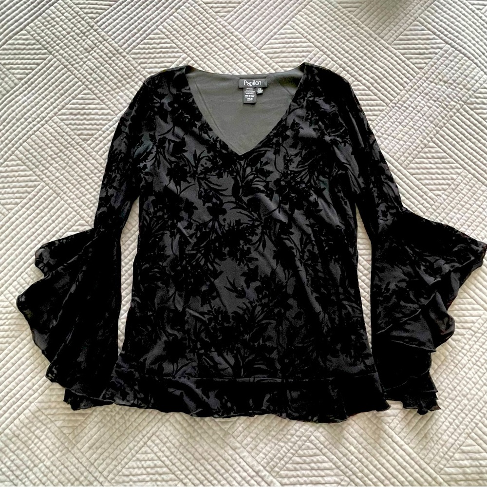 Papillon velvet crushed top size XS